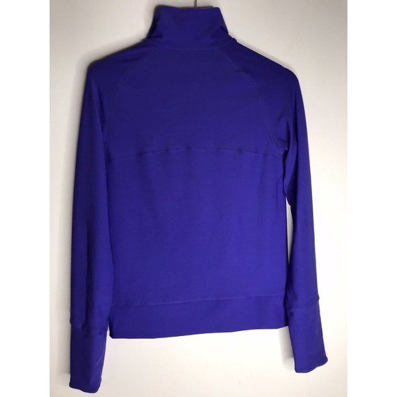 Nike Running Jacket Womens Small Blue Purple Full Zip Fit-Dry Long Sleeve - Picture 6 of 7